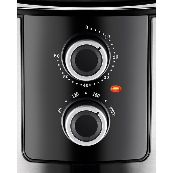 Unold 58655 frituregryde Dobbelt 5 L 1400 W Varmluftsteger Sort, Rustfrit stål