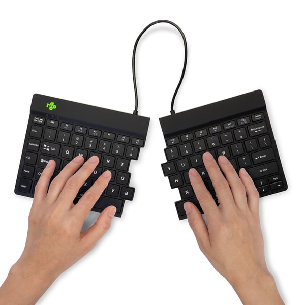 R-Go Tools Ergonomisch toetsenbord R-Go Split Break met pauzesoftware, gesplitst toetsenbord, QWERTY (US), Bluetooth, zwart