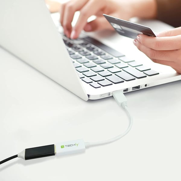 Techly 0.15m DisplayPort 1.2 - HDMI M/F 0,15 m Hvid