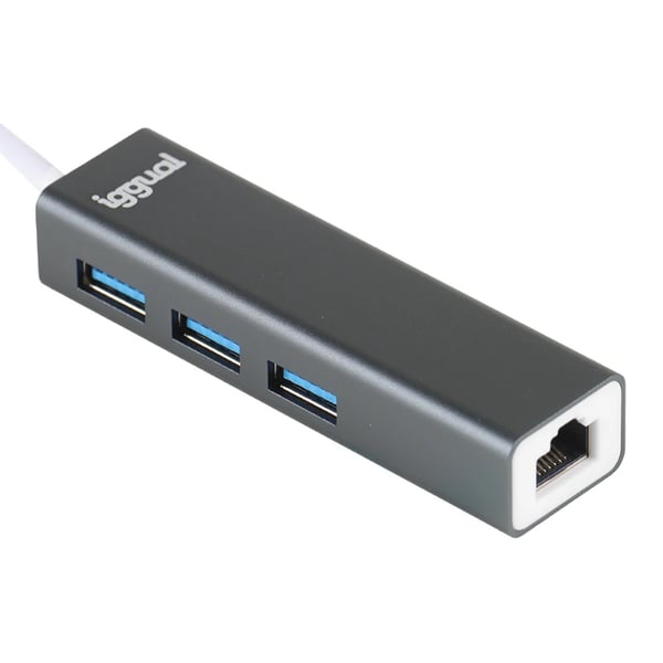 iggual IGG319253 kannettavien tietokoneiden telakka ja porttitoistin Langallinen USB 3.2 Gen 1 (3.1 Gen 1) Type-C Musta
