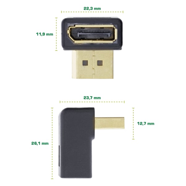 InLine 17199U kabel kønsskifter DisplayPort Sort