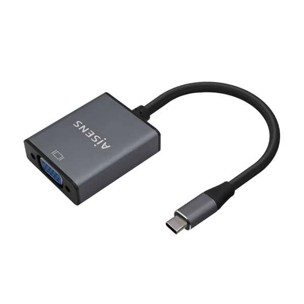 AISENS A109-0691 videokabeladapter 0,15 m USB Type-C VGA (D-Sub) Grå