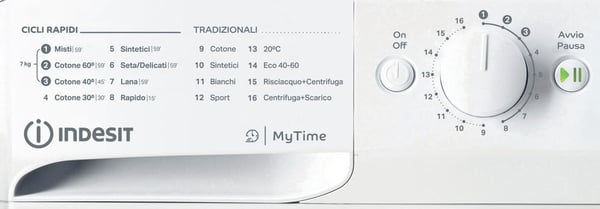 Indesit MTWC 71296 W IT Pesukone Edestä täytettävä 7 kg 1200 RPM Valkoinen