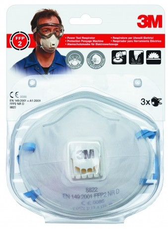3M 8822C3 Ansiktsmask 3 styck FFP2