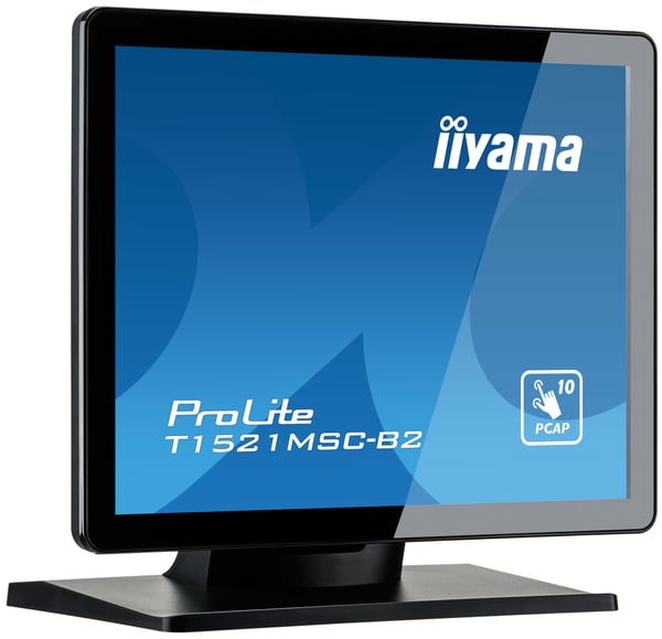 iiyama ProLite T1521MSC-B2 platta pc-skärmar 38,1 cm (15") 1024 x 768 pixlar XGA LED Pekskärm Bordsskiva Svart