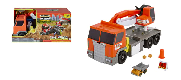 Matchbox Action Drivers Transforming Excavator