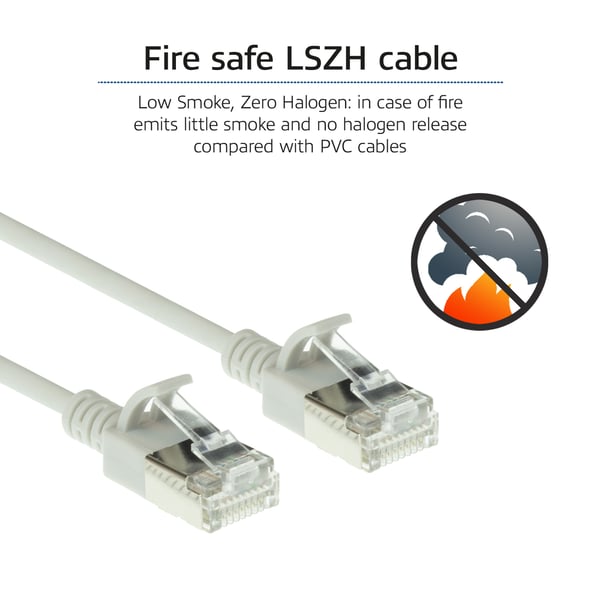 ACT DC7001 verkkokaapeli Harmaa 1 m Cat6a U/FTP (STP)