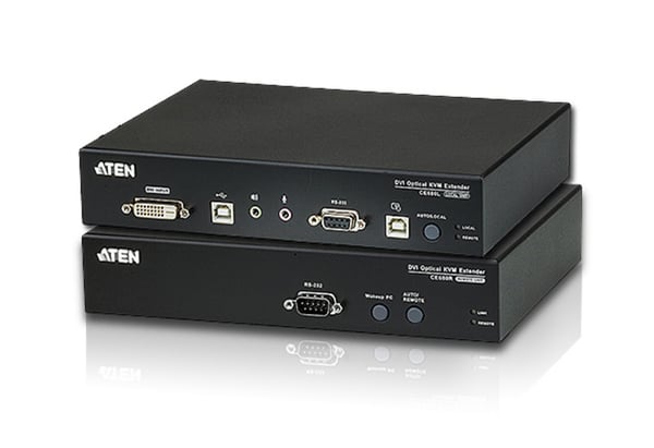 ATEN Optisk USB DVI KVM-extender (1920 x 1200 @600 m)