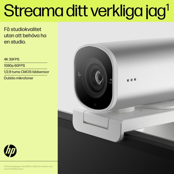 HP 960 4K-webbkamera för streaming