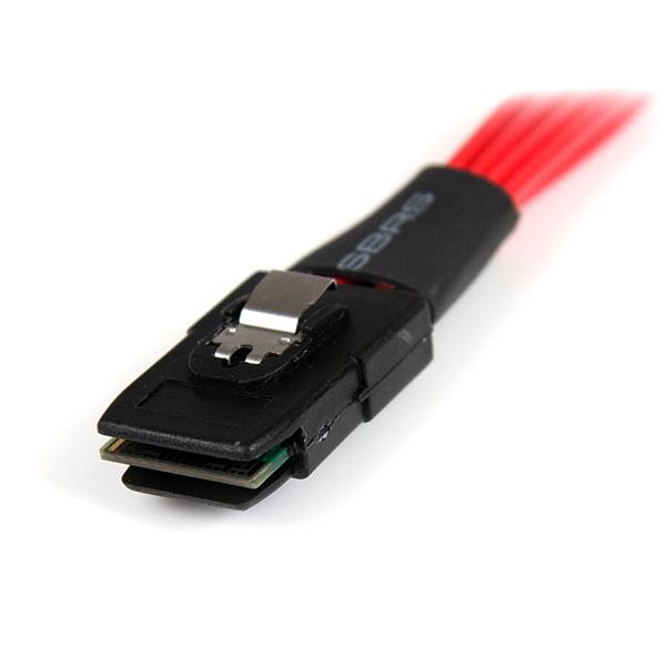 StarTech.com 1m SCSI SAS SCSI-kabel Rød, Sort SATA III SATA 7-pin