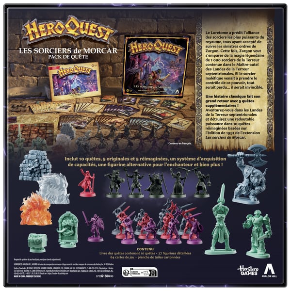 Hasbro Gaming Avalon Hill HeroQuest Wizards of Morcar