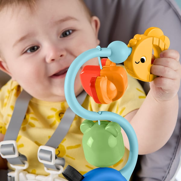 Fisher-Price Fisher-Price-leksak med sensoriska ljud för barnstol, brickaktivitet för spädbarn från 3 månader