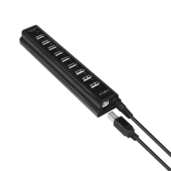 LogiLink UA0096 gränssnittshubbar USB 2.0 480 Mbit/s Svart