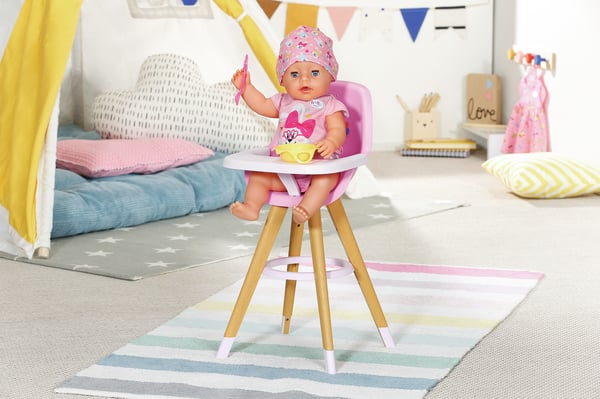 BABY born 829271 dukke tilbehør Dukkestol høj