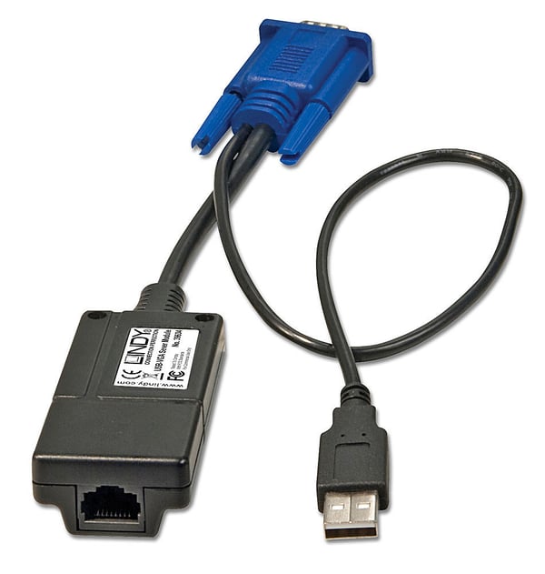 Lindy 39634 kabelsplitter eller -samler Sort, Blå