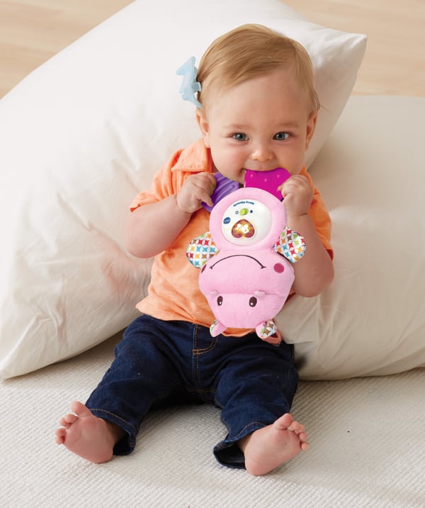VTech Bijtring Nijlpaardje roze
