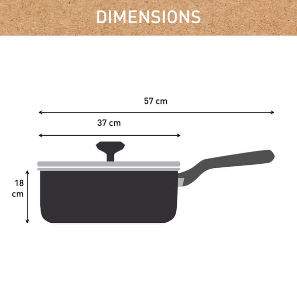 Tefal Revive Black C4433223 stegepande Sauteringspande Rund