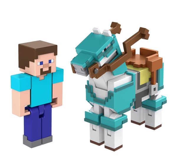 Minecraft STEVE OG PANSRET HEST-figurer