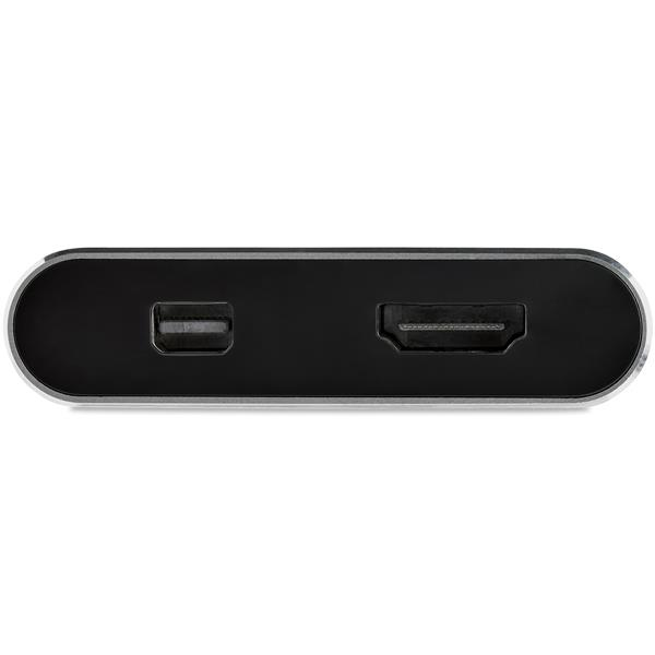 StarTech.com CDP2HDMDP USB grafisk adapter 3840 x 2160 pixel Sort, Grå