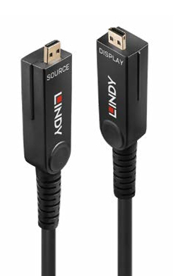 Lindy 38544 HDMI-kabel 30 m HDMI Type D (Micro) Sort