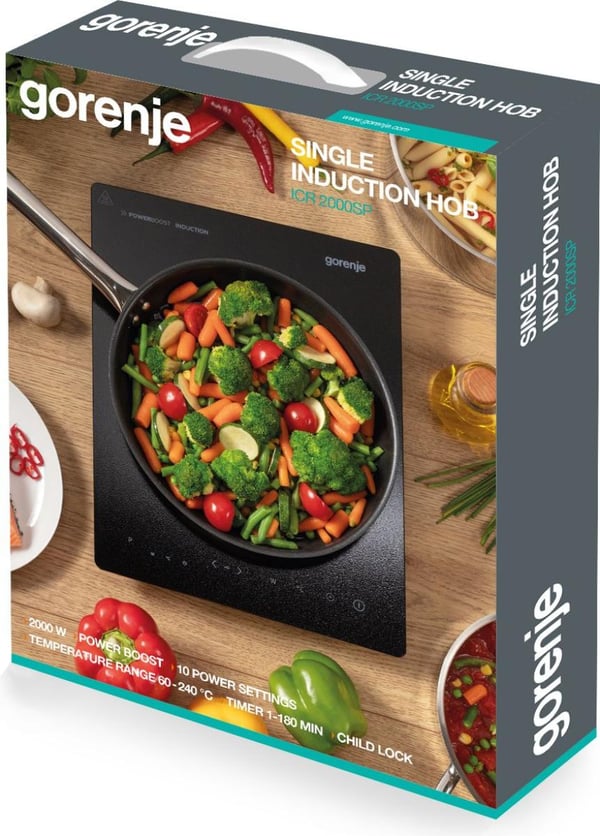 Gorenje ICR2000SP Sort Bordplade 28 cm Zone induktionskogeplade 1 zone(s)