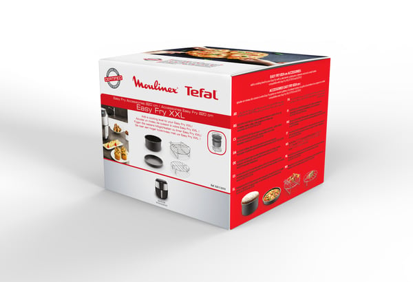 Tefal Easy Fry XXL XA113010 fritöstillbehör Tillbehörskit Svart, Krom