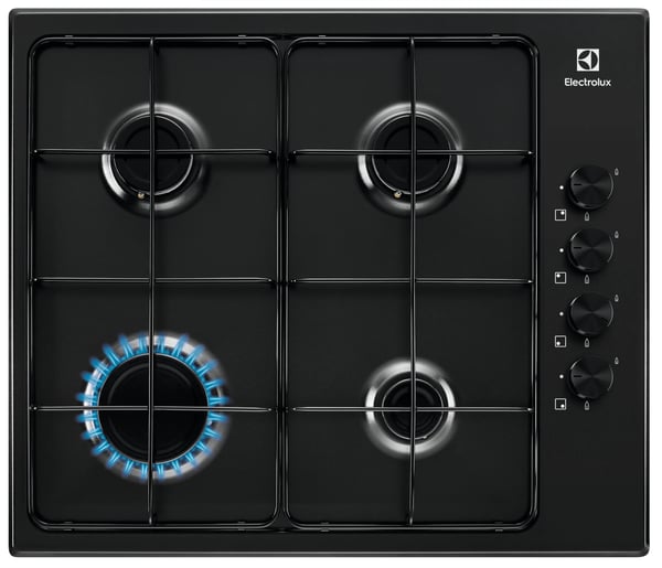 Electrolux KGS6404B Sort Indbygget 60 cm Gaskomfur 4 zone(s)