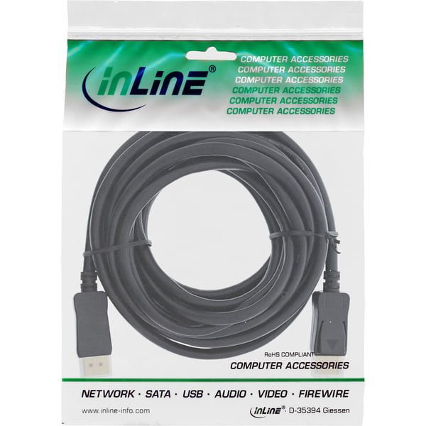 InLine 17207P DisplayPort kabel 7,5 m Sort