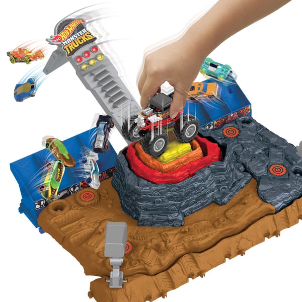 Hot Wheels Monster Trucks HOT WHEELSMonster Trucks Arena Smashers BONE SHAKER ULTIMATE CRUSH YARD-lekset