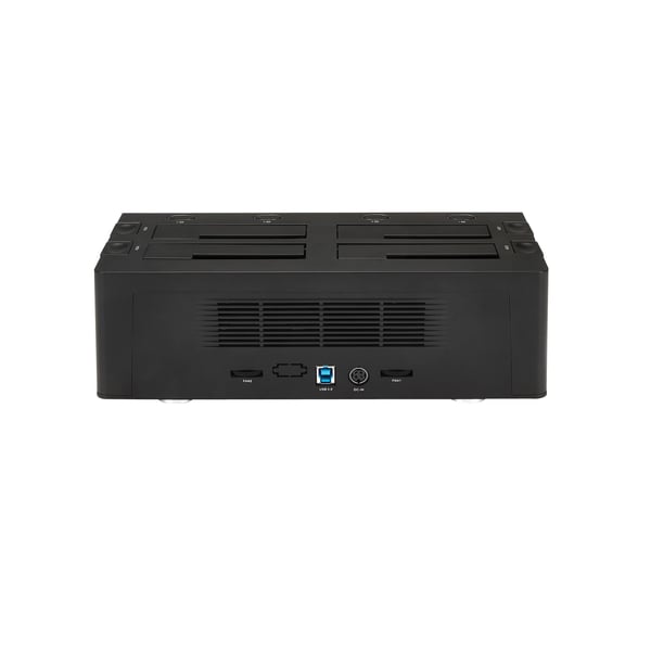 StarTech.com USB 3.0 till SATA 6 Gbps dockningsstation med 4 fack, UASP & dubbla fläktar för SATA-hårddiskar - 2,5/3,5 tums SSD/HDD dockningsstation
