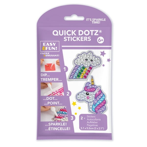 Diamond Dotz BIG DOTZ Rainbow Unicorn Stickers