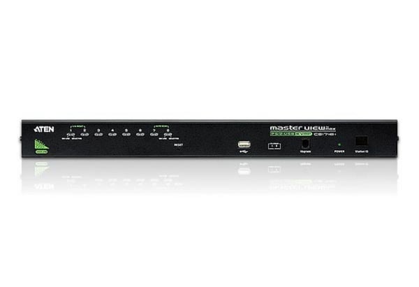 ATEN 8-portars PS/2-USB VGA KVM-switch med kedjekopplingsport och stöd för USB-kringutrustning