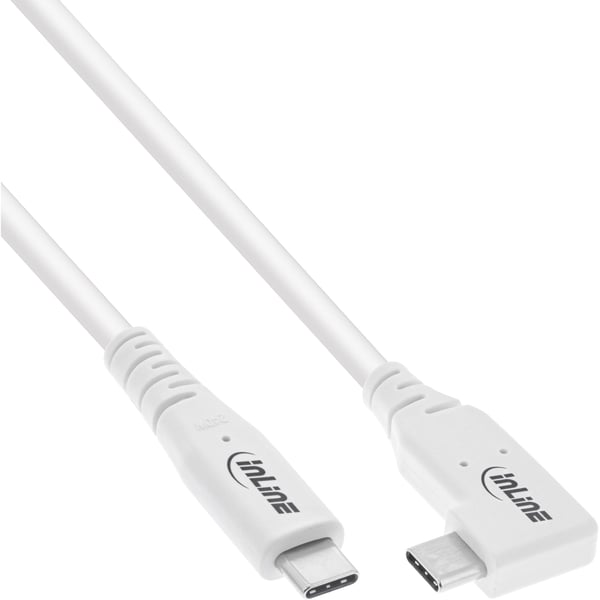 InLine 35911W USB-kabel USB4 Gen 3x2 1 m USB C 40 Gbit/sek. 240 W Hvid
