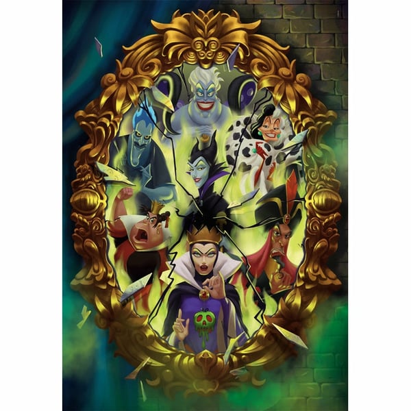Clementoni Disney Villains Puslespil 1000 stk Tegnefilm