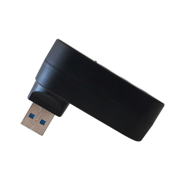 Techly IUSB3-HUB3-ROTB gränssnittshubbar USB 3.2 Gen 1 (3.1 Gen 1) Type-A 5000 Mbit/s Svart