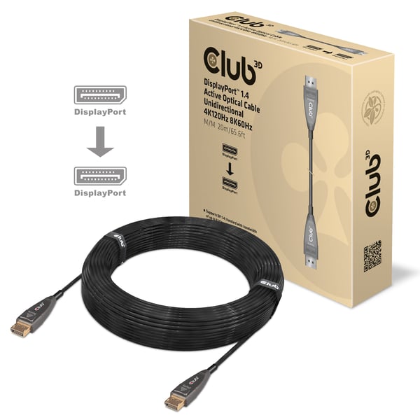 CLUB3D CAC-1079 DisplayPort kabel 20 m Sort