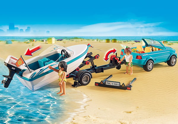 Playmobil Summer Fun Surfer Pickup with Speedboat