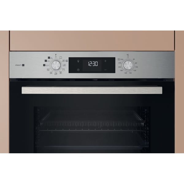 Hotpoint HAO 258HSU1F X 71 L Sort, Rustfrit stål
