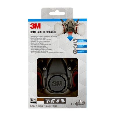 3M 6002PRO genanvendelig respirator FFP3 Halvmaske respirator 3M 6002PRO genanvendelig respirator FFP3 Halvmaske respirator