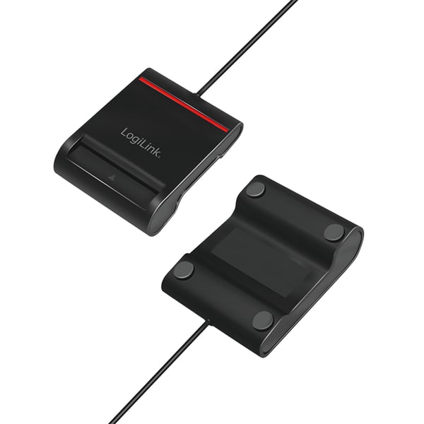 LogiLink CR0047 läsare smarta kort inomhus USB 2.0 Svart