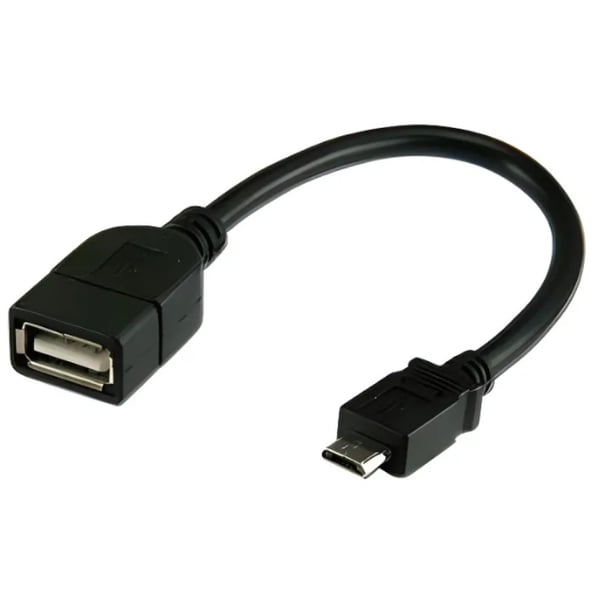 Techly 0.2m USB 2.0 Micro B - USB 2.0 A M/F USB-kabel 0,2 m Micro-USB B USB A 0,48 Gbit/sek. Sort