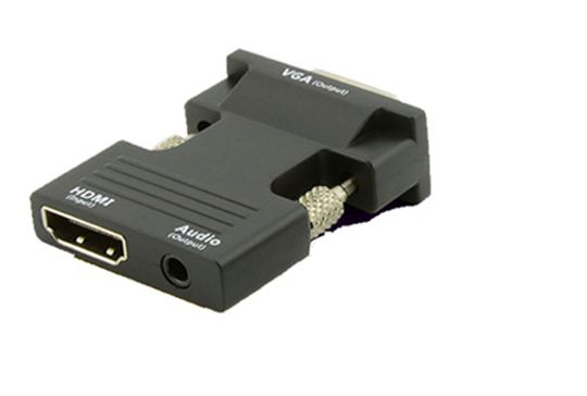 Microconnect HDMIVGAAUDIOB kabel kønsskifter VGA (D-Sub) HDMI + Audio Sort