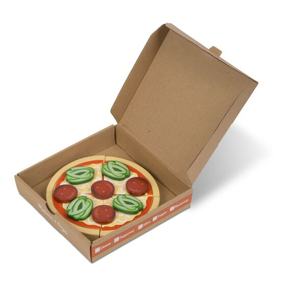Melissa & Doug Top & Bake Pizza Counter - Wooden Play Food