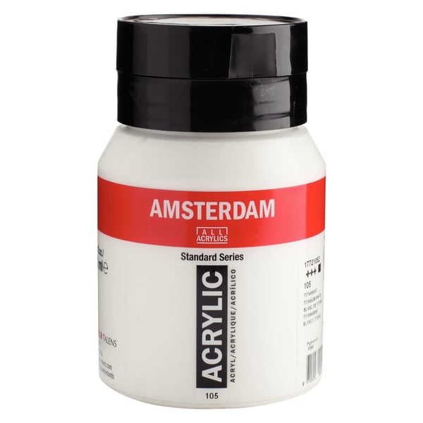 Amsterdam 17721052 akrylmaling 500 ml Hvid Flaske