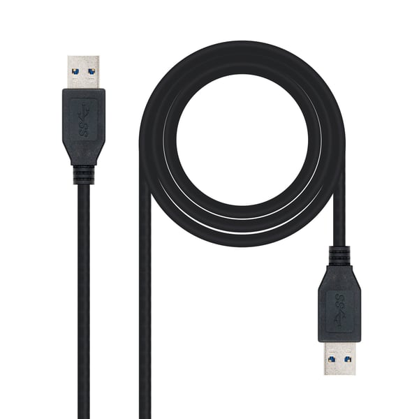Nanocable 10.01.1001-BK USB-kablar USB 3.2 Gen 1 (3.1 Gen 1) 1 m USB A 5 Gbit/s Svart