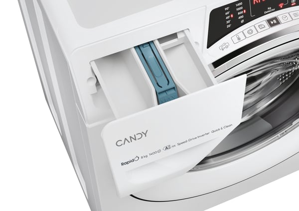 Candy RapidÓ RO 486DWMC7/1-S vaskemaskine Front-læsning 8 kg 1400 rpm Hvid