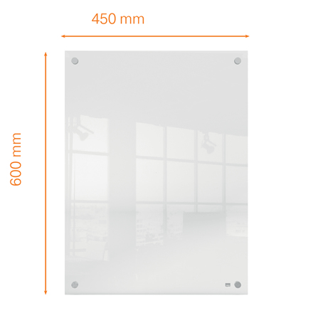 Nobo Transparent Akryl Mini Whiteboard Väggmonterad 60x45 cm