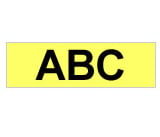 Brother Gloss Laminated Labelling Tape - 24mm, Black/Yellow etikett-tejp TZ
