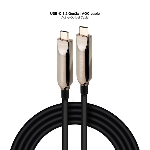 Nanocable 10.01.4605 USB-kabel USB 3.2 Gen 2 (3.1 Gen 2) 5 m USB C 10 Gbit/sek. 60 W Sort