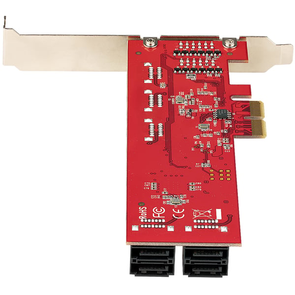 StarTech.com SATA PCIe-kort - PCIe SATA-expansionskort med 10 portar - 6 Gbps - Lågprofilfäste - 10 Mini-SAS till SATA-kablar - ASM1062 Non-Raid - PCI Express till SATA-omvandlare